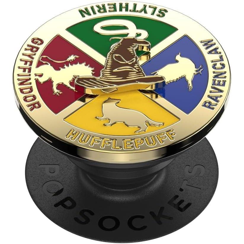 imagePopSockets Phone Grip with Expanding Kickstand Adhesive Grip Harry Potter  Slytherin Floral CrestSorting Hat