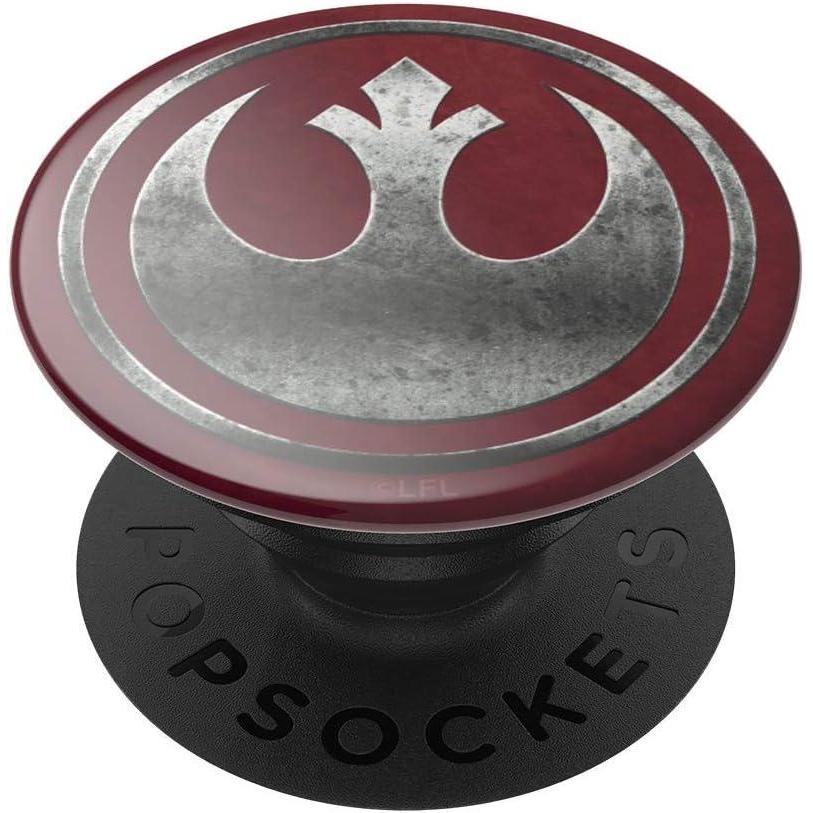imagePopSockets Phone Grip with Expanding Kickstand Adhesive Grip Star Wars Enamel  R2D2Rebel Icon