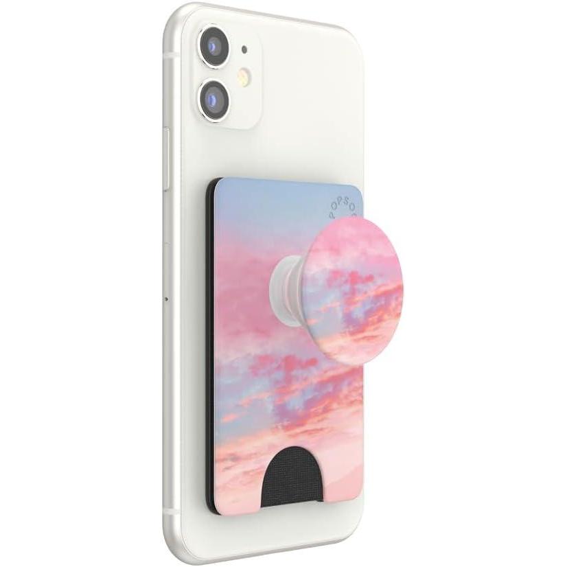 imagePopSockets Phone Wallet with Expanding Kickstand Phone Card Holder  Pink CloudsPink Clouds