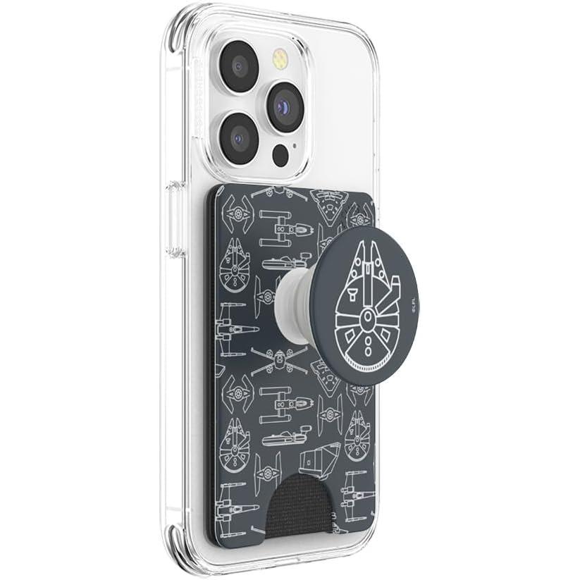 imagePopSockets Phone Wallet with Expanding Kickstand Phone Card Holder StarWars  Millennium falconMillenium Falcon