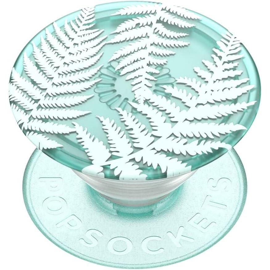 imagePopSockets PlantBased Phone Grip with Expanding Kickstand Adhesive Grip EcoFriendly  Translucent CactiFern