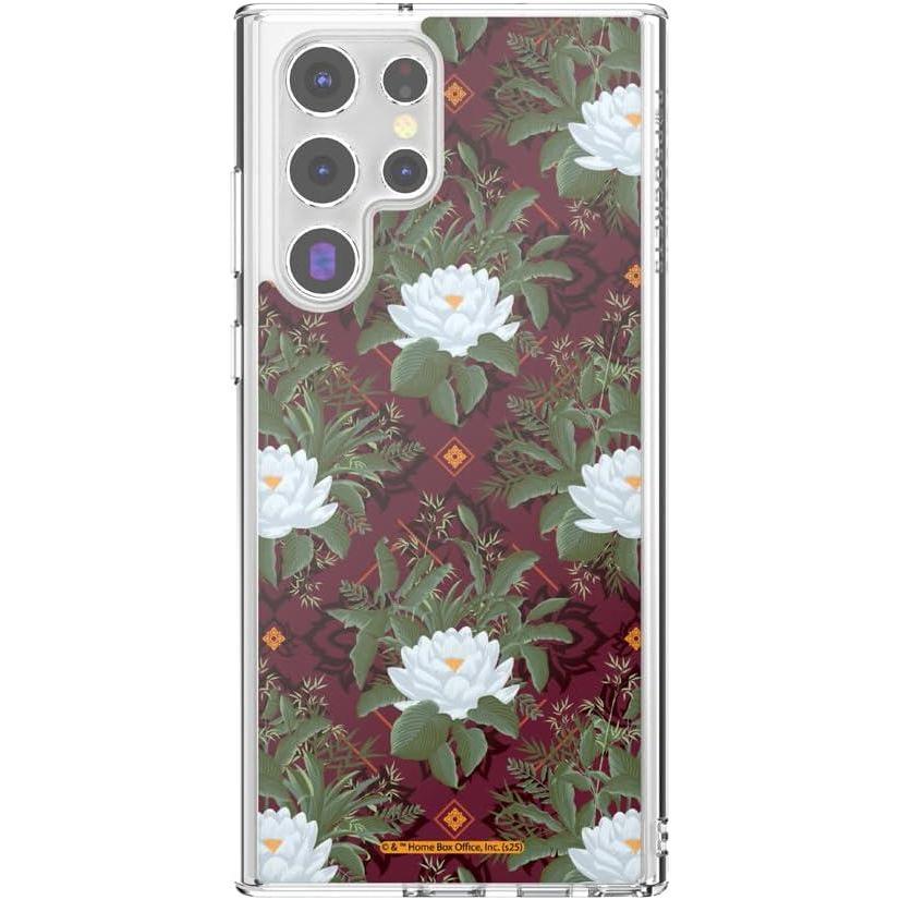 imagePopSockets Samsung Galaxy S22 Ultra Case Compatible with MagSafe Phone Case for Galaxy S22 Ultra Wireless Charging Compatible Lush White Lotus