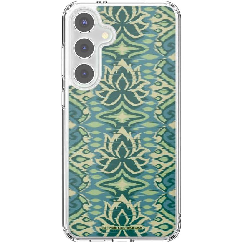 imagePopSockets Samsung Galaxy S24 Plus Case Compatible with MagSafe with Magnetic Round Phone Grip Included Phone Case for Galaxy S24 White Lotus Textile