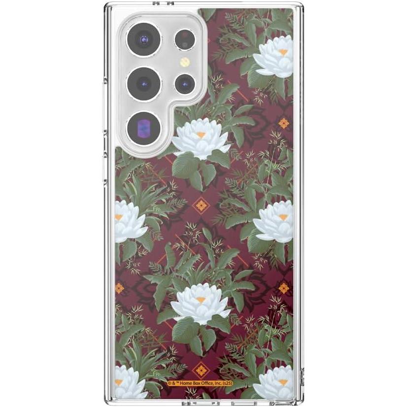 imagePopSockets Samsung Galaxy S24 Ultra Case Compatible with MagSafe with Magnetic Round Phone Grip Included Phone Case for Galaxy S24 Ultra Lush White Lotus