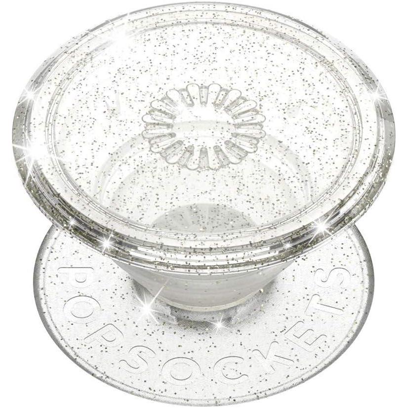 imagePopSockets Translucent Phone Grip with Expanding Kickstand PopSockets for Phone Translucent PopGrip  Black DiscoClear Glitter