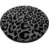 Black Silver Leopard Print PopSockets Adhesive PopGrip(Adhesive PopGrip)
