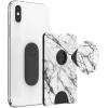 PopSockets Phone Wallet with Expanding Kickstand, Phone Card Holder – Pink Clouds(Dove White Marble)