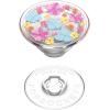 PopSockets Translucent Phone Grip with Expanding Kickstand, PopSockets for Phone, Translucent PopGrip – Black Disco(Delicate Floral)