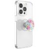 PopSockets Translucent Phone Grip with Expanding Kickstand, PopSockets for Phone, Translucent PopGrip – Black Disco(Delicate Floral)