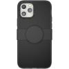 PopSockets iPhone 12/12 Pro Case with Repositionable Slide Grip and Compatible with MagSafe – Black(Black)