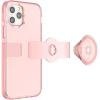 PopSockets iPhone 12/12 Pro Case with Repositionable Slide Grip and Compatible with MagSafe – Black(Peachy)