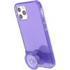 PopSockets iPhone 12/12 Pro Case with Repositionable Slide Grip and Compatible with MagSafe – Black(Purple Ice)