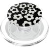 PopSockets Floral Phone Grip & Stand – Black Mod Flower PopSockets PopWallet for MagSafe(Magnetic PopGrip)