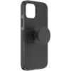 PopSockets iPhone 12/12 Pro Case with Repositionable Slide Grip and Compatible with MagSafe – Black(Black)