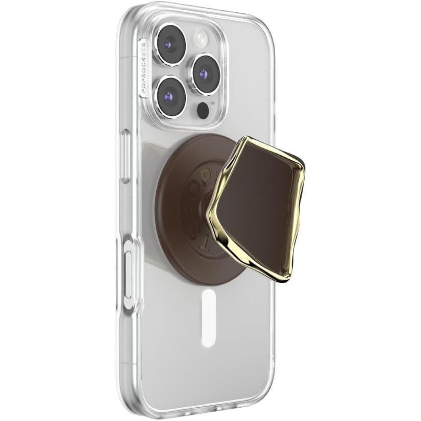 imagePopSockets Phone Grip for MagSafe with Kickstand Magnetic Stand Swappable Top Secure Hold for iPhone MagSafe Cases Phone ampamp Tablet Grip  Enamel Cocoa Cut