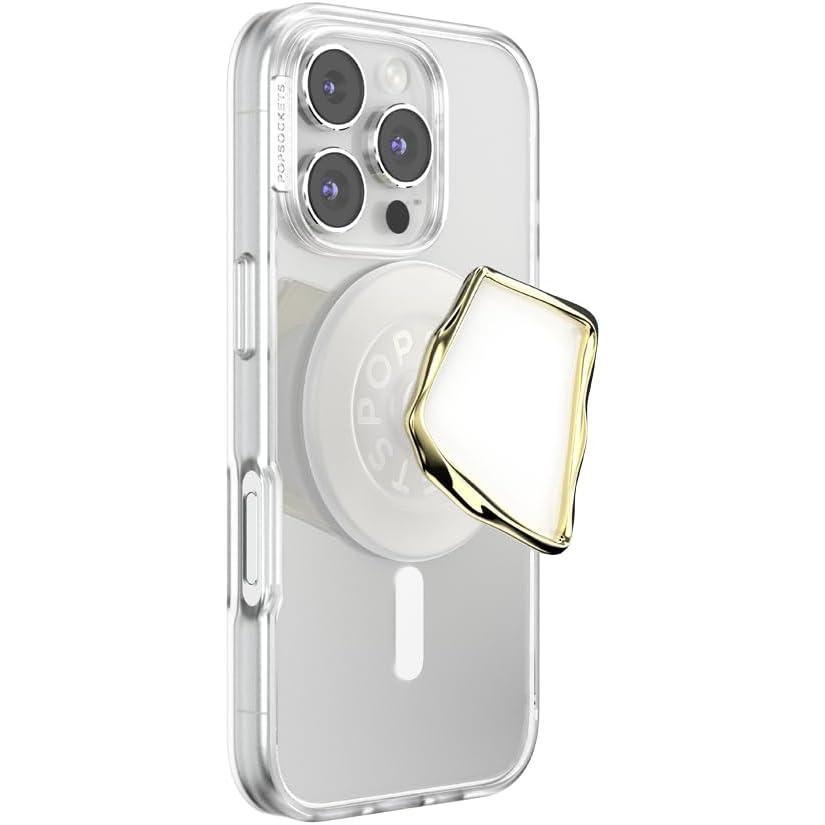 imagePopSockets Phone Grip for MagSafe with Kickstand Magnetic Stand Swappable Top Secure Hold for iPhone MagSafe Cases Phone ampamp Tablet Grip  Enamel Horchata Cut