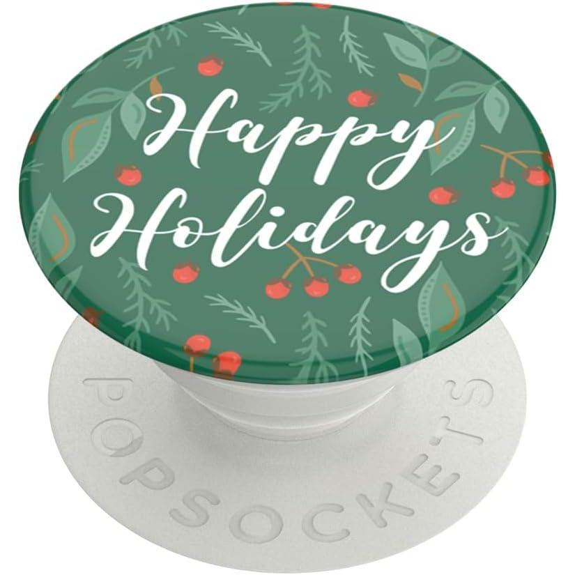 imagePopSockets Phone Grip with Expanding Kickstand Adhesive Grip  Happy Holidays
