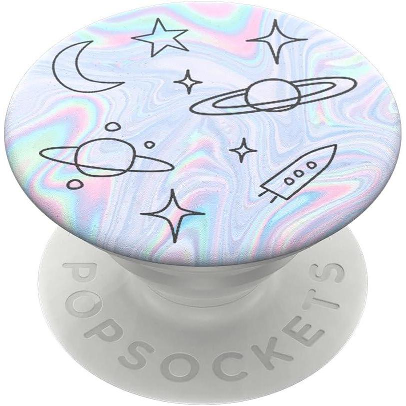imagePopSockets Phone Grip with Expanding Kickstand Adhesive Grip  Space DoodlePopGrip