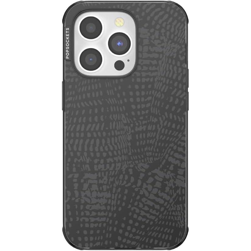 imagePopSockets iPhone 14 Pro Case with MagSafe Phone Case for iPhone 14 Pro Grip Sold Separately Wireless Charging Compatible Obsidian