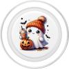 Cute Halloween Ghost Pumpkin Spice Fall coffee cozy autumn PopSockets Adhesive PopGrip(Magnetic PopGrip)