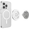 PopSockets Phone Grip for MagSafe with Kickstand, Magnetic Stand, Swappable Top, Secure Hold for iPhone MagSafe Cases, Phone & Tablet Grip – Enamel Silver Mandala