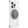 PopSockets Phone Grip for MagSafe with Kickstand, Magnetic Stand, Swappable Top, Secure Hold for iPhone MagSafe Cases, Phone & Tablet Grip – Stoneware Coconut Cream(Lavender)