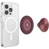 PopSockets Phone Grip for MagSafe with Kickstand, Magnetic Stand, Swappable Top, Secure Hold for iPhone MagSafe Cases, Phone & Tablet Grip – Stoneware Coconut Cream(Radial Oxblood)