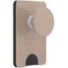 PopSockets Phone Wallet with Expanding Grip, Phone Card Holder, Wireless Charging Compatible, Wallet Compatible with MagSafe – Latte Petrified