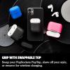 PopSockets PopGrip AirPods Holder + PopChain 2: Swappable Grip and AirPods Holder for Phones and Tablets – Black Gun Metal