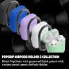 PopSockets PopGrip AirPods Pro Holder + PopChain 1: Swappable Grip and AirPods Holder for Phones and Tablets – Gunmetal Mint