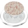 Beige Brown Wildflower Aesthetic Flower Pattern PopSockets PopGrip for MagSafe(Magnetic PopGrip)