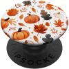 Fall Leaves and Pumpkins for Halloween and Thanksgiving PopSockets Adhesive PopGrip(Adhesive PopGrip)