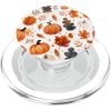 Fall Leaves and Pumpkins for Halloween and Thanksgiving PopSockets Adhesive PopGrip(Magnetic PopGrip)