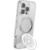 PopSockets Kick-Out Grip for MagSafe, Phone Grip with Built-in Phone Stand, Adjustable Kickstand for Portrait or Landscape, Strong Magnetic Hold, Wireless Charging Compatible – Clear
