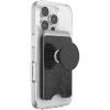 PopSockets Phone Wallet with Expanding Grip, Phone Card Holder, Wireless Charging Compatible, Wallet Compatible with MagSafe – Obsidian Petrified