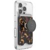 PopSockets Phone Wallet with Expanding Grip, Phone Card Holder, Wireless Charging Compatible, Wallet Compatible with MagSafe – Tortoiseshell