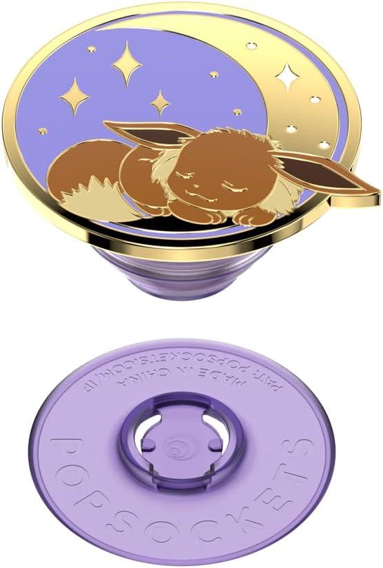 imagePopSockets Phone Grip for MagSafe with Kickstand Magnetic Stand Swappable Top Secure Hold for iPhone MagSafe Cases Phone ampamp Tablet Grip  Squirtle WaterSleeping Eevee