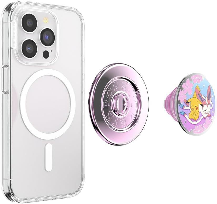imagePopSockets Phone Grip for MagSafe with Kickstand Magnetic Stand Swappable Top Secure Hold for iPhone MagSafe Cases Phone ampamp Tablet Grip  Squirtle WaterSakura Dreams