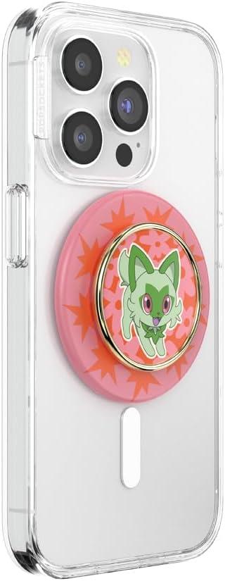 imagePopSockets Phone Grip for MagSafe with Kickstand Magnetic Stand Swappable Top Secure Hold for iPhone MagSafe Cases Phone ampamp Tablet Grip  Squirtle WaterSprigatito Stretch