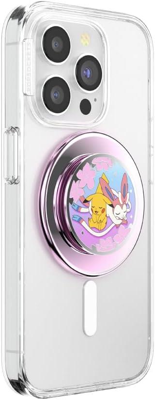 imagePopSockets Phone Grip for MagSafe with Kickstand Magnetic Stand Swappable Top Secure Hold for iPhone MagSafe Cases Phone ampamp Tablet Grip  Squirtle WaterSakura Dreams