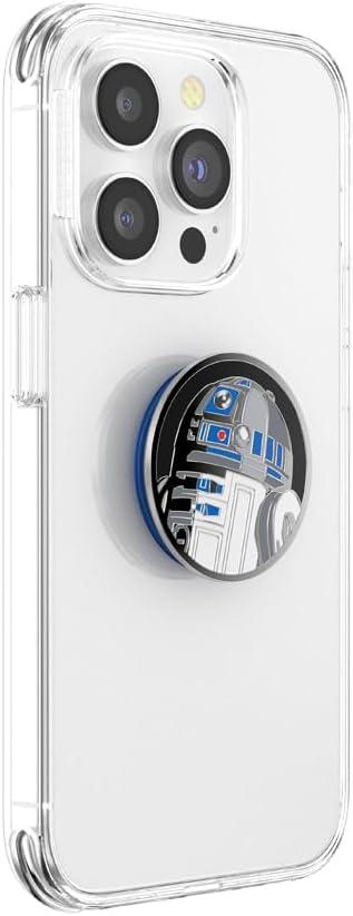 imagePopSockets Phone Grip for MagSafe with Kickstand Magnetic Stand Swappable Top Secure Hold for iPhone MagSafe Cases Phone ampamp Tablet Grip Starwars Enamel Death Star DimensionalR2D2 Icon