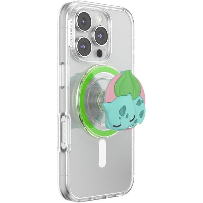 imagePopSockets Phone Grip for MagSafe with Kickstand Magnetic Stand Swappable Top Secure Hold for iPhone MagSafe Cases Phone ampamp Tablet Grip  Squirtle WaterSleepy Bulbasaur