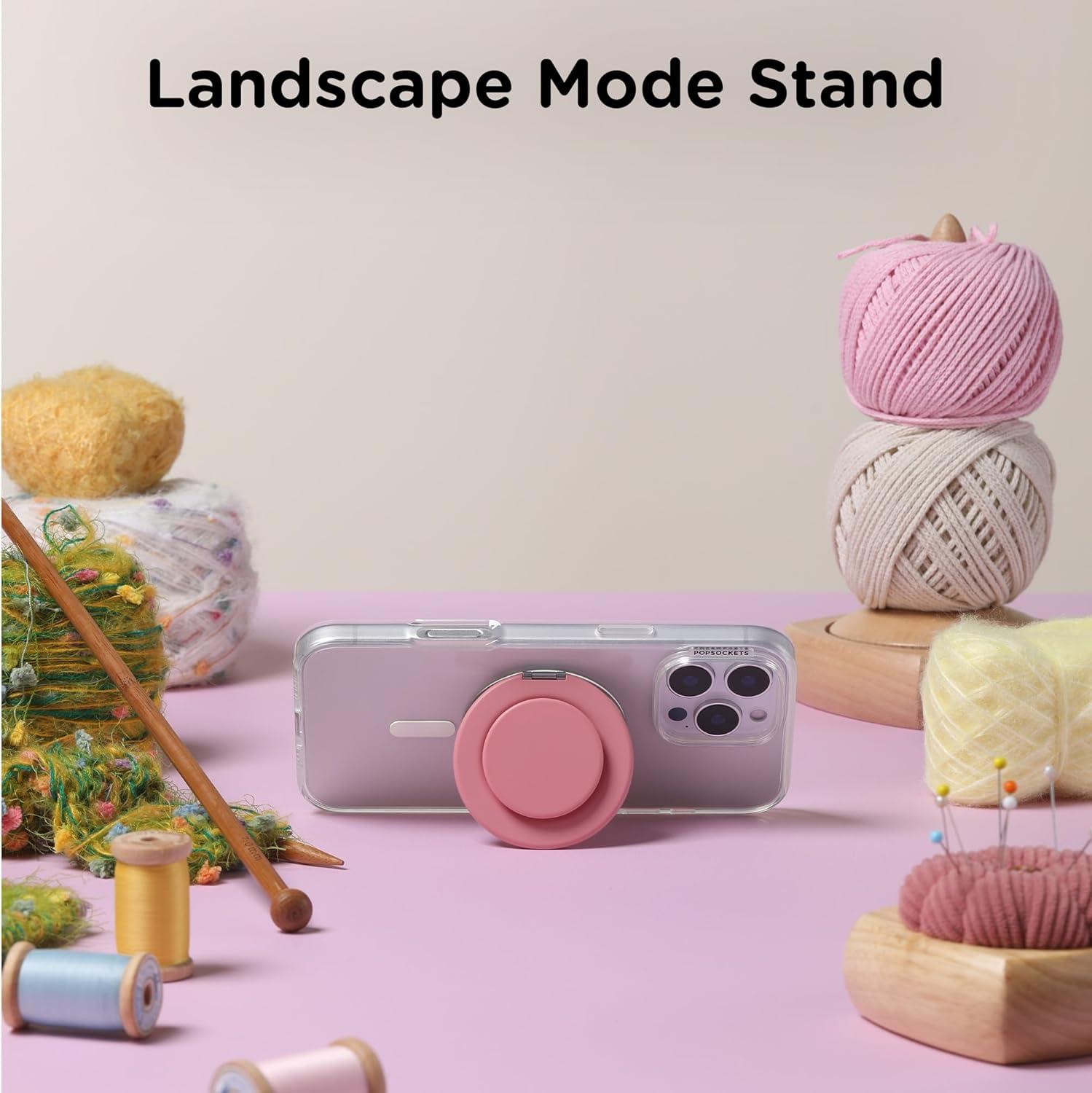 imagePopSockets Phone Grip with Expanding Kickstand Adhesive Grip Colorblock PinkPutty