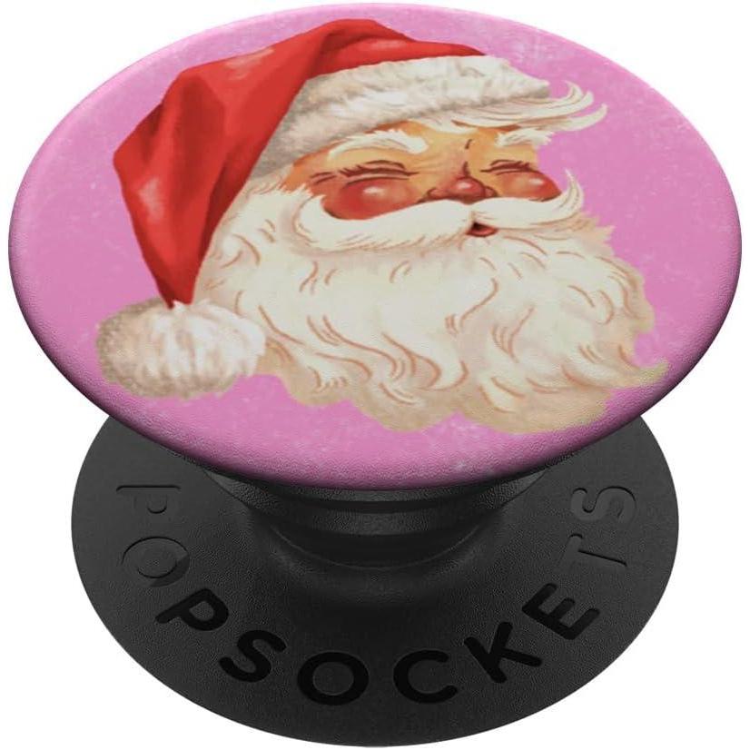 imagePopSockets Holiday Phone Grip ampamp Stand Holiday Santa Pink PopSockets Adhesive PopGripAdhesive PopGrip