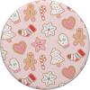 Pastel Pink Gingerbread Cookie Christmas Design PopSockets PopGrip for MagSafe(Adhesive PopGrip)