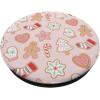 Pastel Pink Gingerbread Cookie Christmas Design PopSockets PopGrip for MagSafe(Adhesive PopGrip)