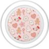 Pastel Pink Gingerbread Cookie Christmas Design PopSockets PopGrip for MagSafe(Magnetic PopGrip)