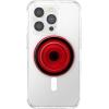 PopSockets Translucent Phone Grip with Expanding Kickstand, PopSockets for Phone, Translucent PopGrip – Chrome Drip Silver(Red Translucent)