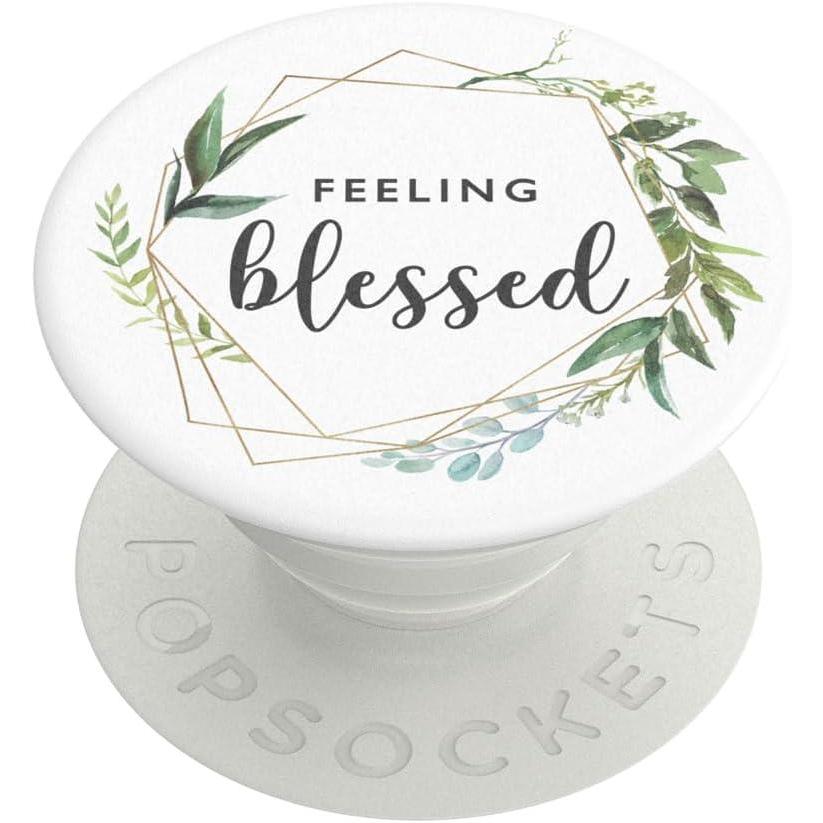 imagePopSockets Phone Grip with Expanding Kickstand Adhesive Grip  Feeling BlessedHappy Hanukkah