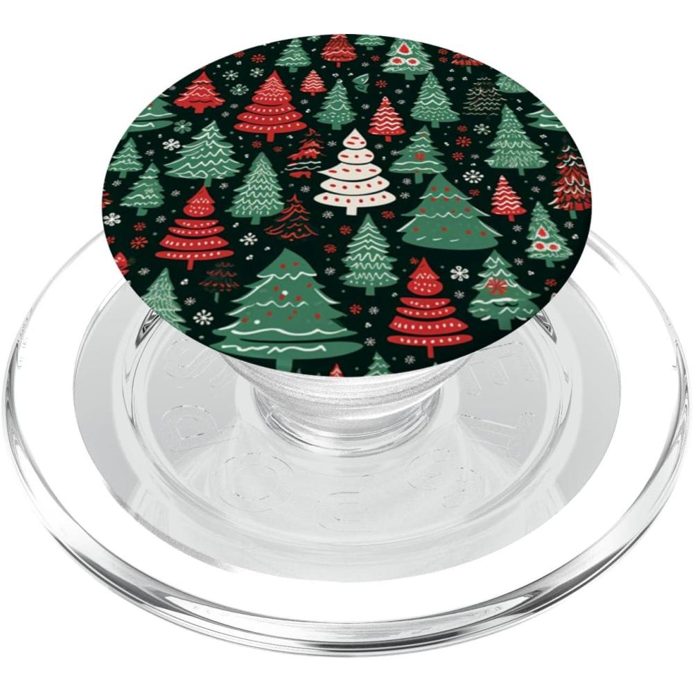 imageChristmas Tree Retro PopSockets Adhesive PopGripMagnetic PopGrip